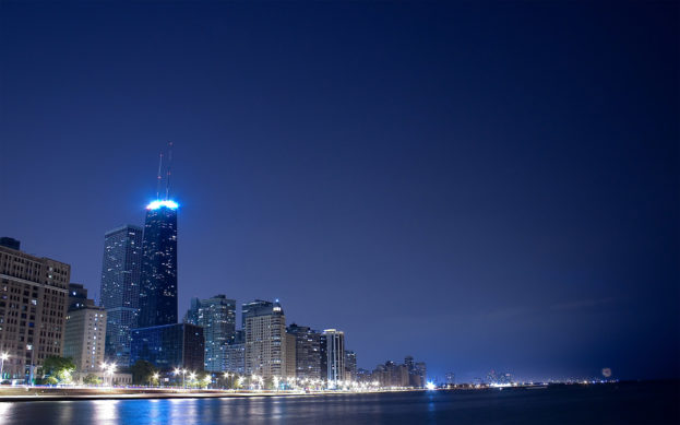 Hancock Center At Night Best Background Full HD1920x1080p, 1280x720p, - HD Wallpapers Backgrounds Desktop, iphone & Android Free Download